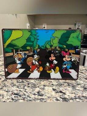 Mickey Mouse 8 x 12” tin metal sign